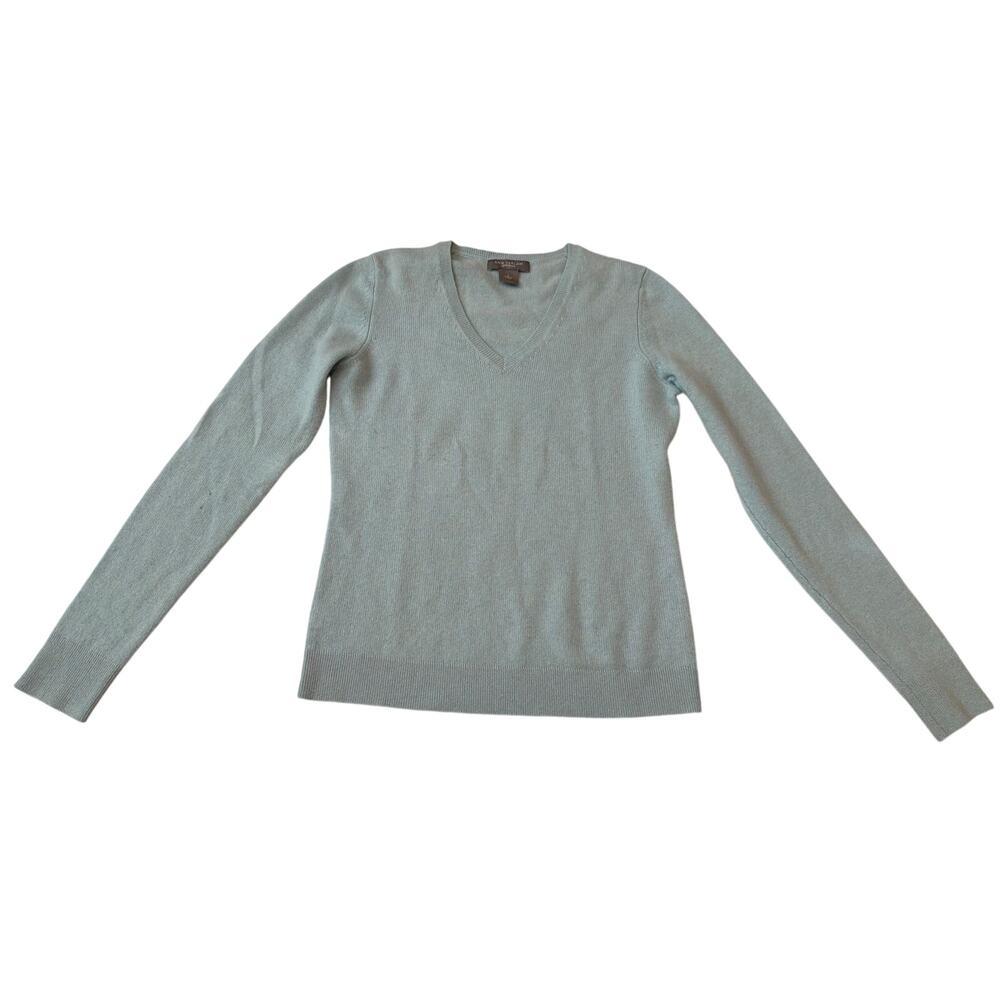 ANN TAYLOR Factory Soft 100% Cashmere V-Neck Pullover Sweater Top Size Small